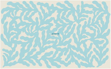 植物の背景やモチーフ(Botanical background or pattern, abstract leaf design)