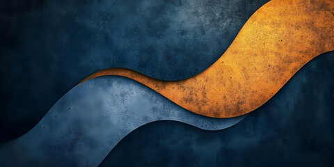 Obraz premium Abstract Blue Gold Wave Background Illustration