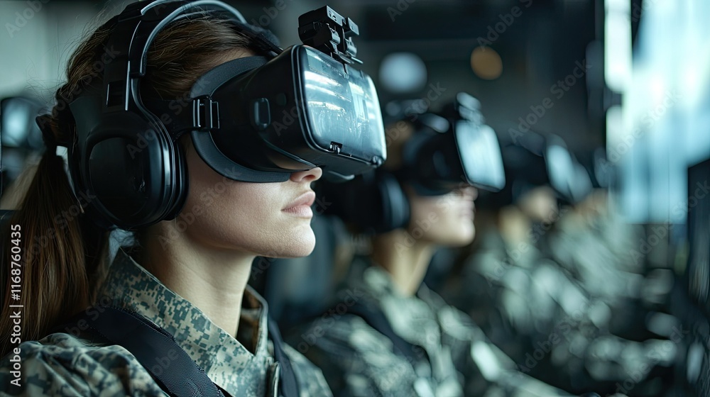 Poster virtual reality creating immersive training and operational simulation experiences.