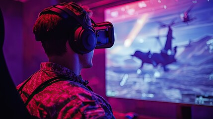 Virtual reality creating immersive training and operational simulation experiences.