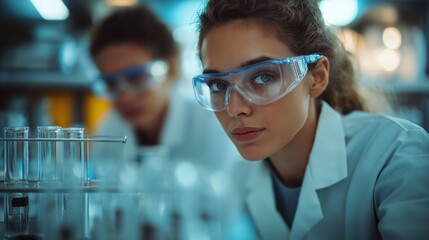 Scientist Conducting Research in a Modern Laboratory Setting with Advanced Equipment