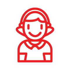 Receptionist employee icon