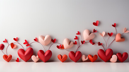 Romantic Heart-Shaped Leaves and Glowing Background - Perfect Love Stock Photo