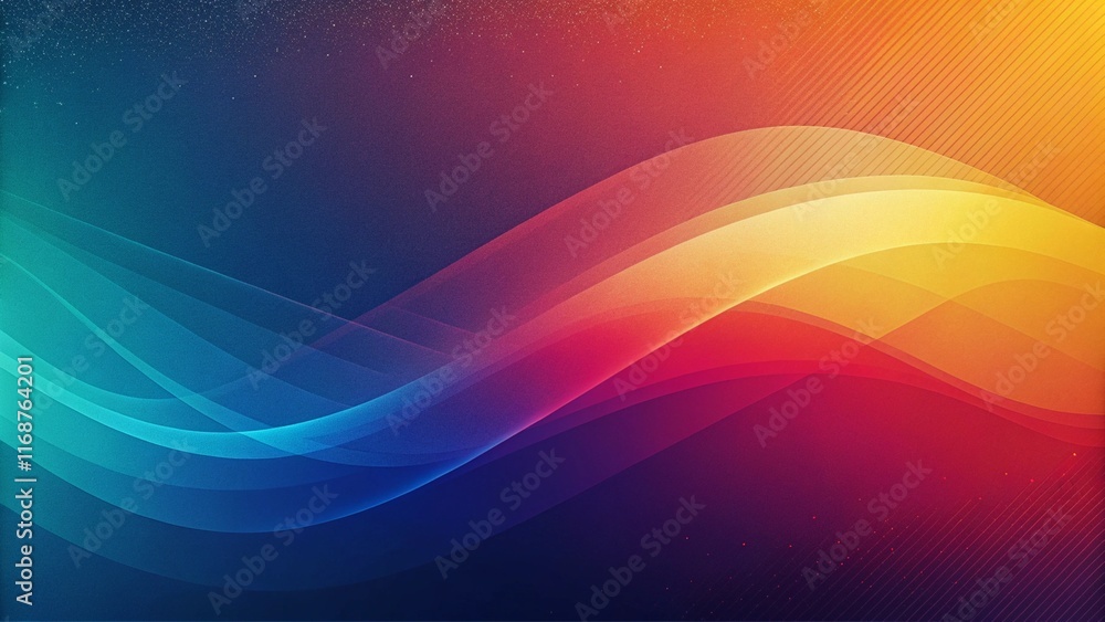 Poster design a minimalist background with a soft noise effect. use vibrant and rich colors, blending smoot