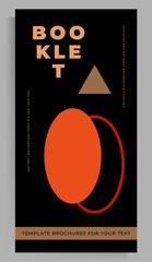 Cover design for booklet, brochure, folder, book, poster. Vector geometric template with a place for your text.