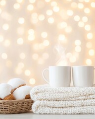 Cozy Holiday Evening with Cocoa and Snowy Treats