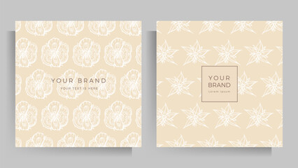 Set of templates for wedding invitation, menu, postcard