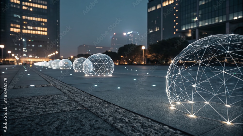 Poster futuristic minimalist wireframe bubble backgrounds for web design