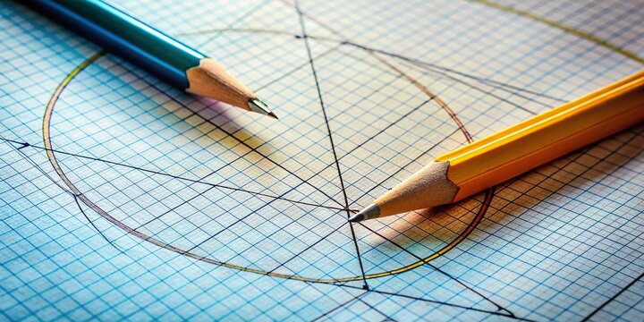 Geometry Lesson: Bisector Angle Definition -  Classroom Close-up of  Geometric Diagram