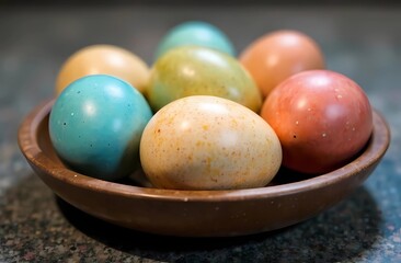 Abstract Easter eggs for the holiday.