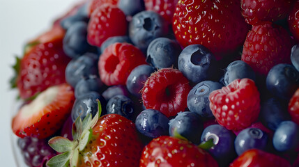 Obraz premium Berries Composition with Vibrant Colors and Textures - Perfect for Commercial Applications