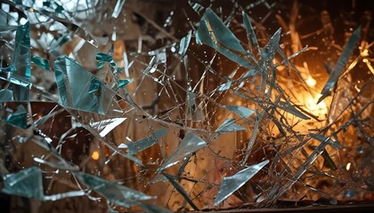 Fototapeta premium Broken glass background