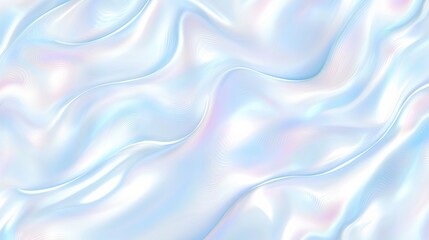 Soft blue satin waves abstract background digital art calm environment close-up view