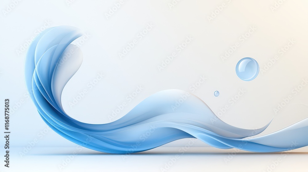 Poster a simple blue banner with elegant text placed on a white background, creating a festive and clean de