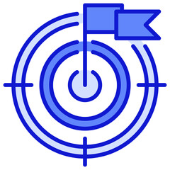 Goal Blue Color Icon