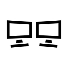Dual Monitors glyph icon