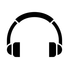 Headphones glyph icon