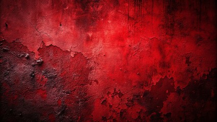 Obraz premium Grunge Red Wall Texture: Abstract Dark Red Cement Background with White Gradient, Copy Space