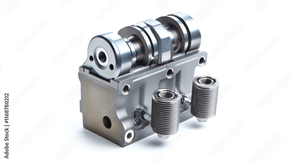 Fototapete a detailed rendering of a camshaft assembly used in engine mechanics.