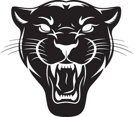 Angry panther face silhouette vector design  © Shahinur