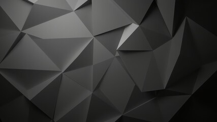 Fototapeta premium Abstract Dark Gray Polygonal Background Texture with Geometric Shapes
