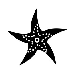 Starfish glyph icon