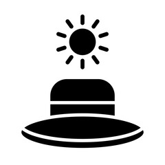 Sun Hat glyph icon