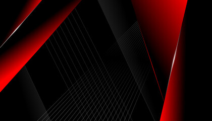 Abstract Geometric Design in Red and Black