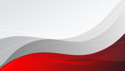 Abstract Wavy Background in Red and Gray