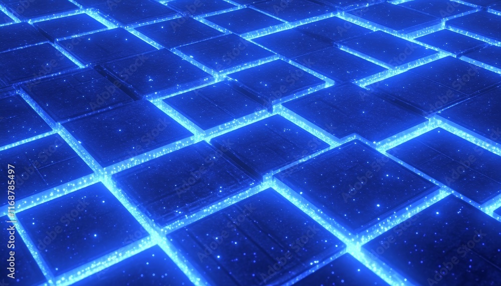 Aufkleber futuristic abstract illustration of a glowing blue circuit board pattern for technology background