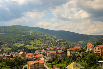 Obraz premium View from Travnik Fortress, Bosnia and Herzegovina