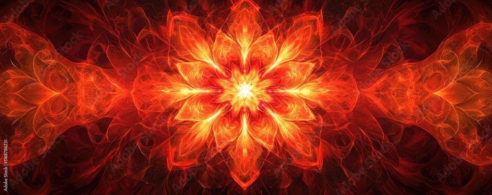 Aufkleber burst abstract background concept. a vibrant fractal design featuring intricate patterns and rich re
