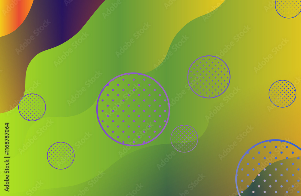 Poster abstract geometric background gradient circles and lines . simple decor patterns, seamless texture, 
