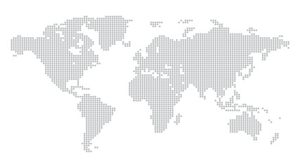 Vector dotted world map.
