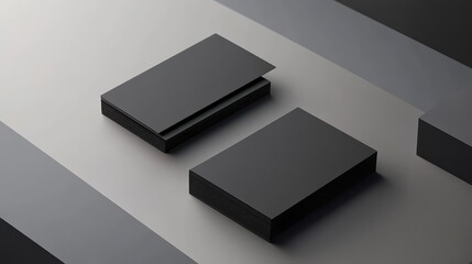 Obraz premium Business cards blank. Mockup on color background. Flat Lay. copy space for text.