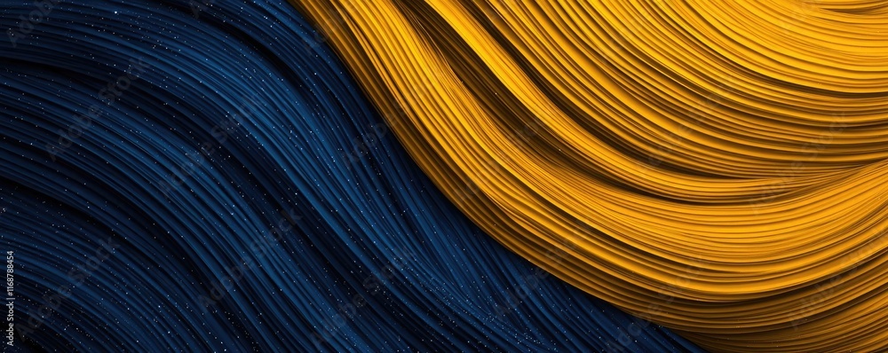 Poster galaxy abstract background idea. abstract fluid texture with flowing navy and golden waves creating 