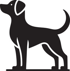 Dog silhouette isolated on white background
