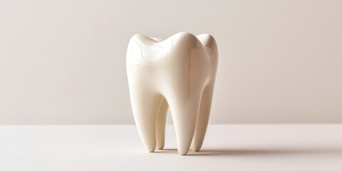 Tooth is shown in a white color