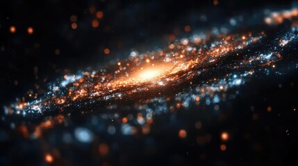 Obraz premium Galaxy abstract background idea. Stunning view of a galaxy showcasing vibrant stars and cosmic dust in space.