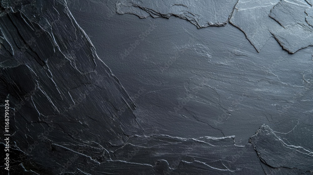 Poster grungy abstract background idea. close-up of textured black slate surface, ideal for backgrounds or 