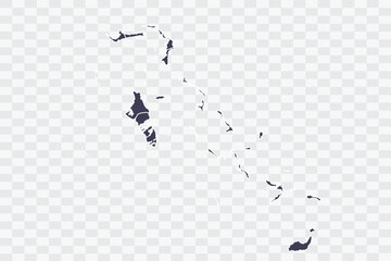 Bahamas Map Slate Color on White Background quality files Png