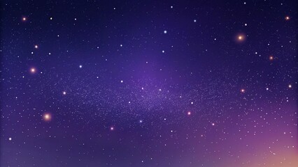 Create a minimalist background with a subtle noise effect resembling a starry sky. Use a dark gradient from deep purple to midnight blue, with tiny specks of white and faint accents of shimmering gold