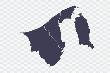 Brunei Darussalam Map Slate Color on White Background quality files Png