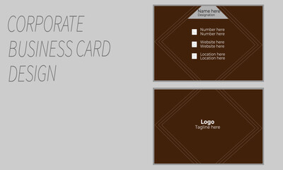 Corporate modern business card design