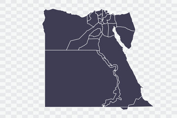 Egypt Map Slate Color on White Background quality files Png