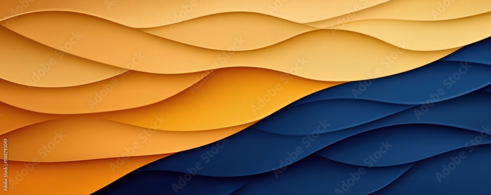 Poster grungy abstract background idea. abstract background with flowing waves in orange and blue tones sho
