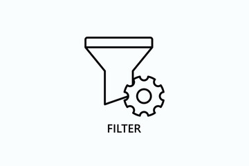 Filter Isolated Vector, Icon Or Logo Sign Symbol Illustration