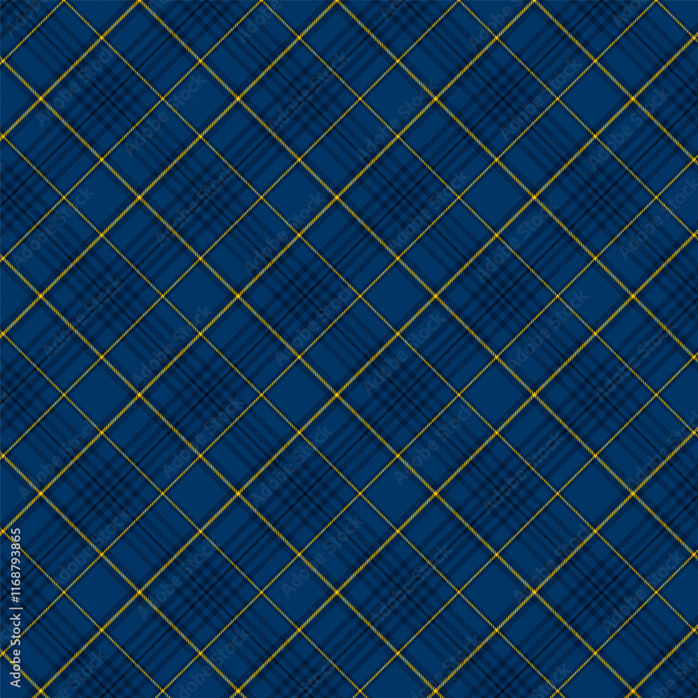 Canvas Prints plaid with twill weave repeat pattern.checkered tartan gingham seamless pattern in blue and yellow g