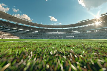 Premium Quality Image of Background Image of an Empty Football Stadium