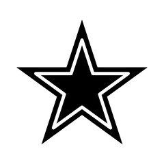 Obraz premium Gold Star Badge glyph icon